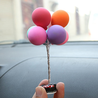 Anime Couples For Car Ornament Model Cute Kiss Balloon Figure Auto Interior Decoration Pink Dashboard Figurine Accessories Gifts