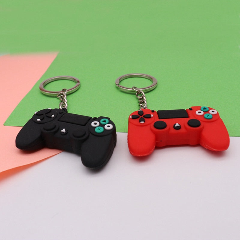 Men&#39;s Simple Video Game Handle Keychain Couple Joystick Machine KeyChain Keyring for Boyfriend Key Holder Trinket Gift Wholesale