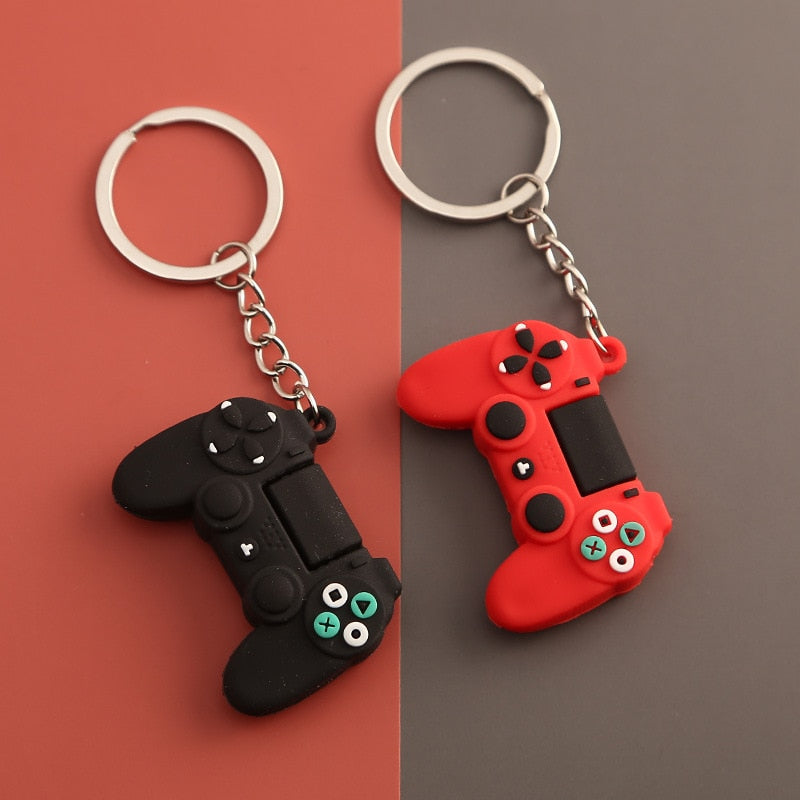 Men&#39;s Simple Video Game Handle Keychain Couple Joystick Machine KeyChain Keyring for Boyfriend Key Holder Trinket Gift Wholesale