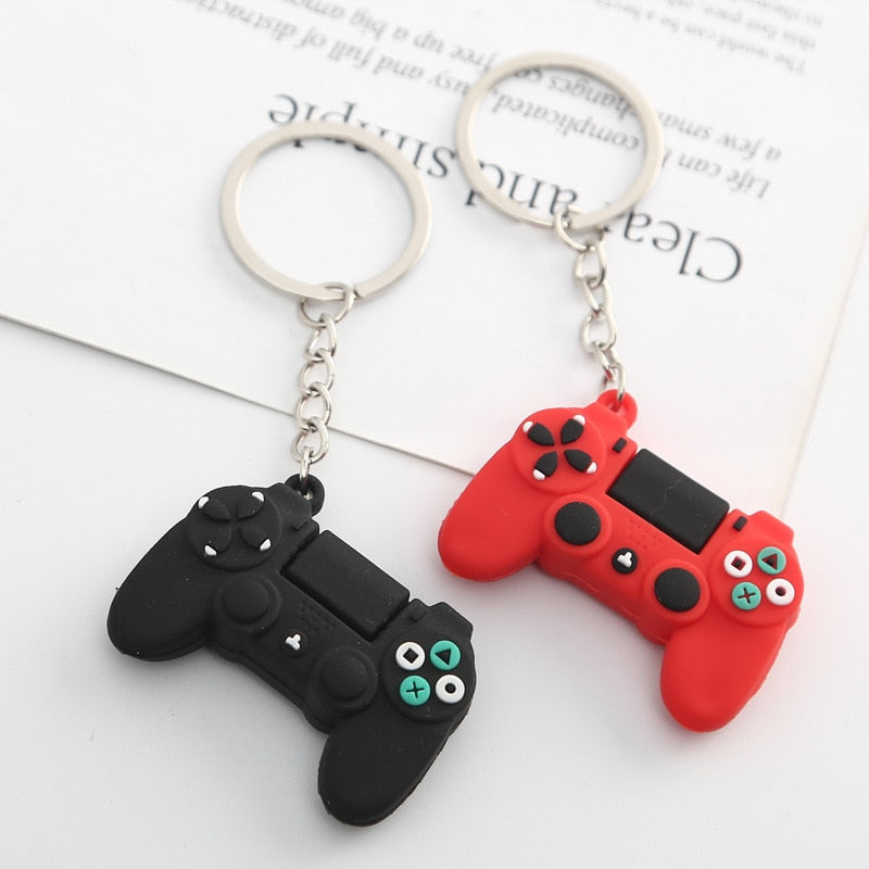 Men&#39;s Simple Video Game Handle Keychain Couple Joystick Machine KeyChain Keyring for Boyfriend Key Holder Trinket Gift Wholesale