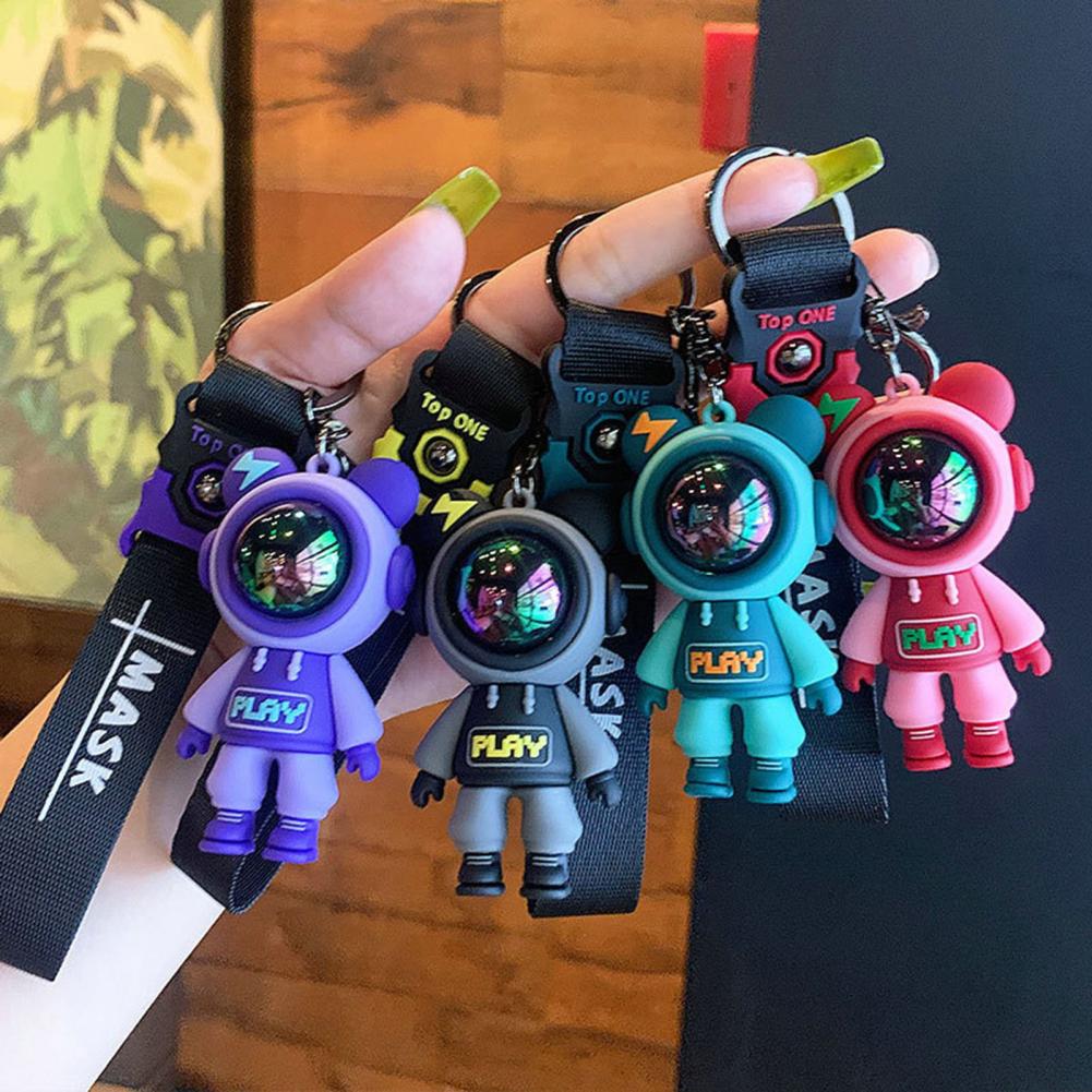 Key Chain Handmade DIY Tassels Anti-fall PVC Cute Colorful Bear Backpack Pendant Jewelry Accessories